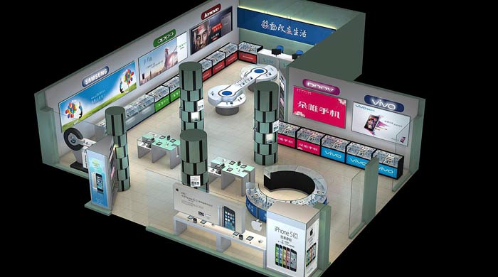 2016年最新、最熱手機(jī)店整體裝修設(shè)計(jì)案例效果圖