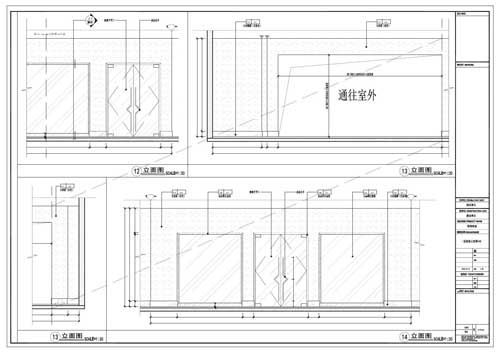 商場(chǎng)深化設(shè)計(jì)施工圖一層立面圖12-14