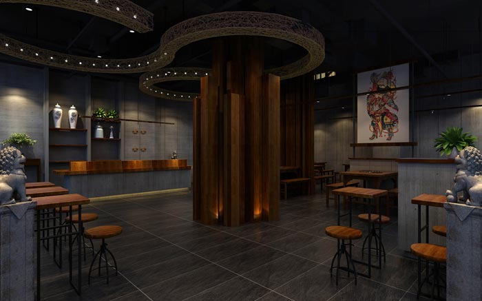 返璞歸真、回歸自然的健康飲食餐廳大廳設(shè)計(jì)案例效果圖